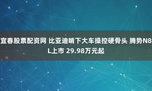 宜春股票配资网 比亚迪啃下大车操控硬骨头 腾势N8L上市 29.98万元起