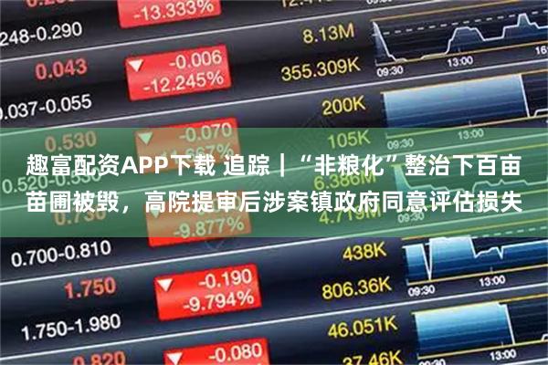 趣富配资APP下载 追踪｜“非粮化”整治下百亩苗圃被毁，高院提审后涉案镇政府同意评估损失